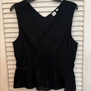 GAP Women's Black V-Neck Blouse